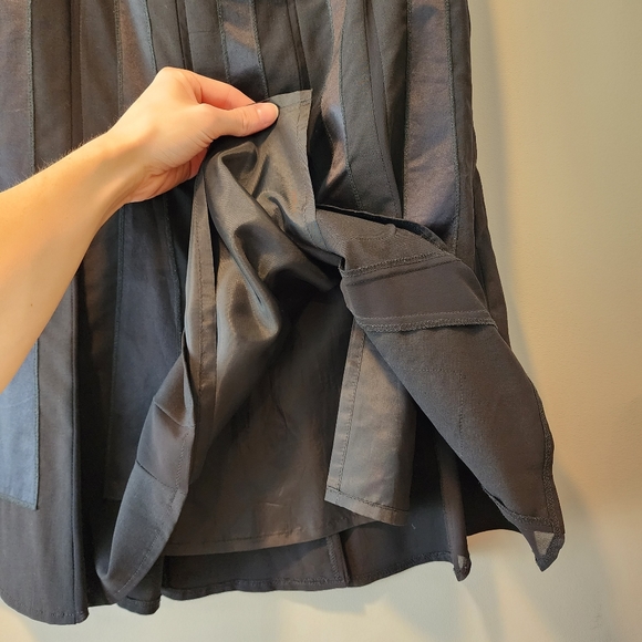 Gerard Darel Pleated Blade Panel Midi Wool Skirt - Picture 3 of 7